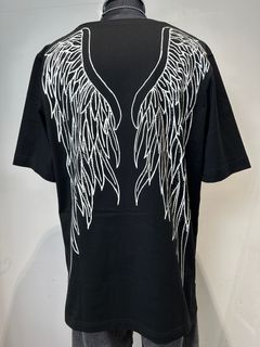 【予約】羽 VネックTee BLACK×WHITE GODSIZE