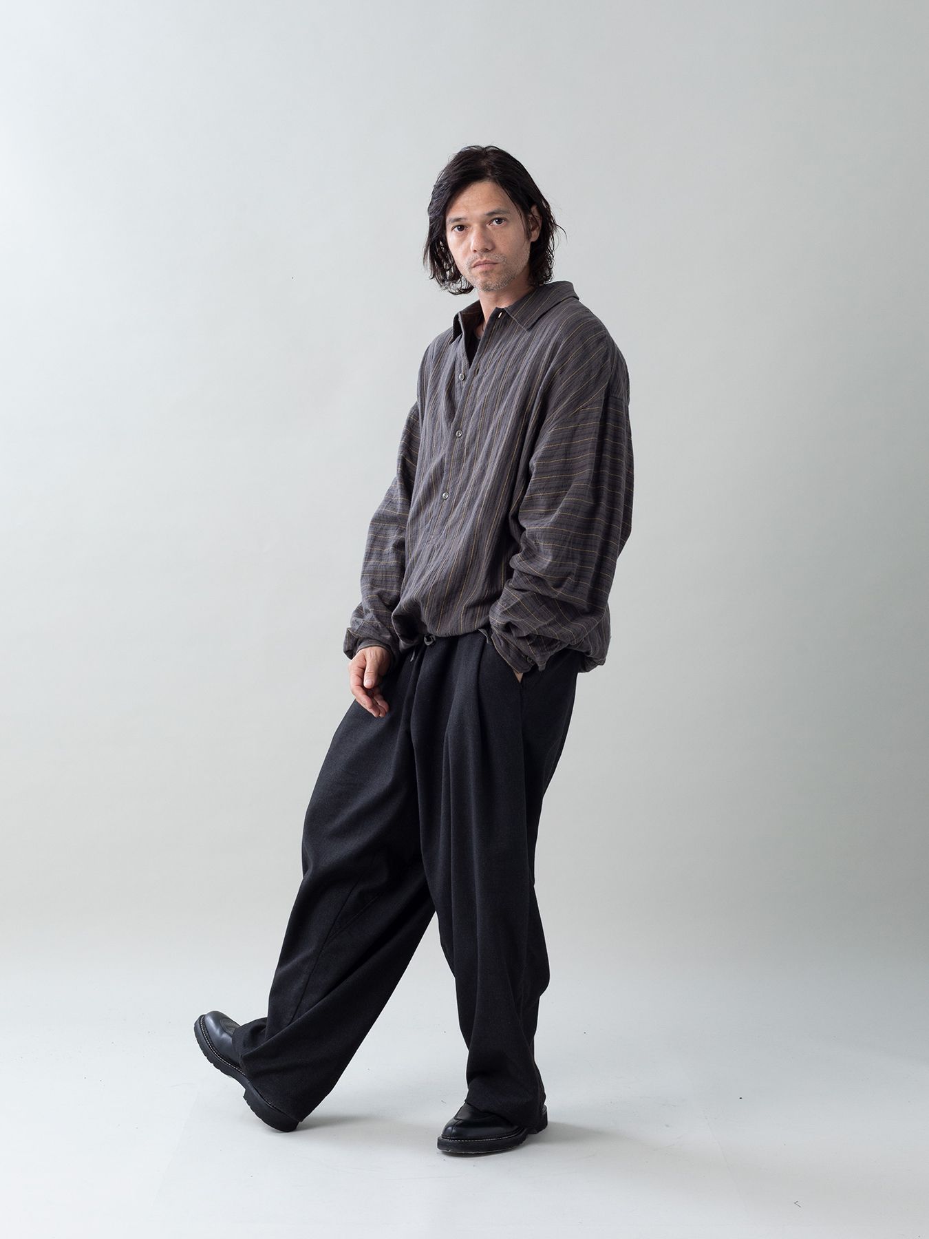 【予約品 5月27日(水) 締切】OVERTROUSERS / ワイドパンツ / ブラック