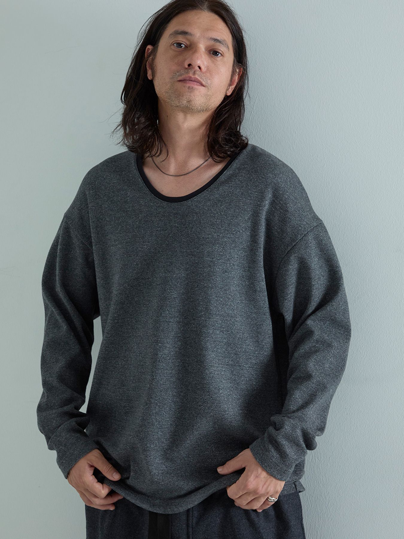 【予約品 6月2日(月) AM10時 締切】LUXWARM / ロングスリーブTシャツ / 杢グレー