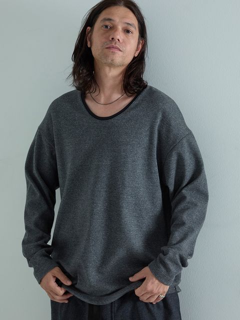 【予約品 6月2日(月) AM10時 締切】LUXWARM / ロングスリーブTシャツ / 杢グレー