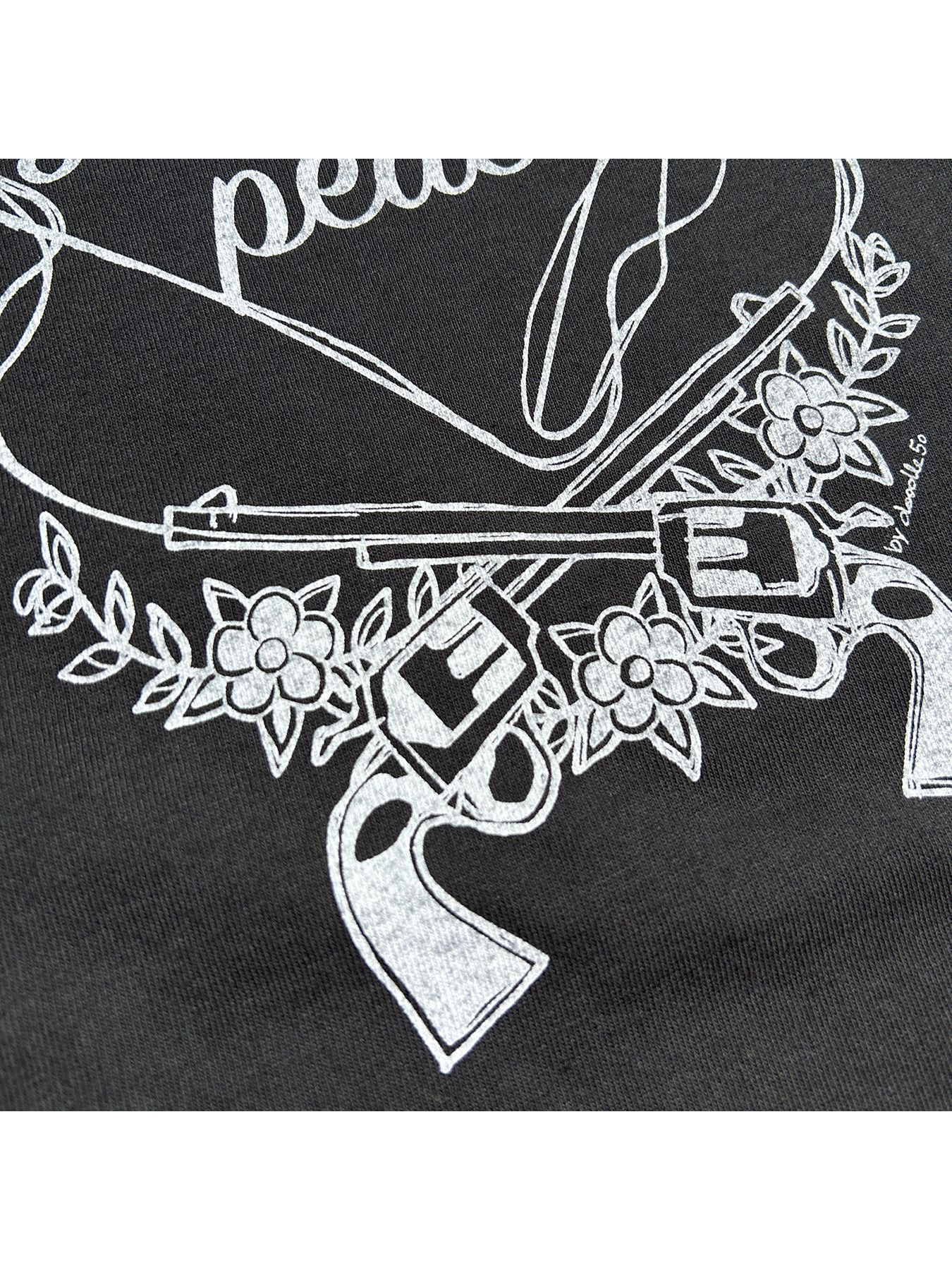 【予約品 8月10日(日) 締切 】WOMENS HEART PRINT T / ハート プリント Tシャツ / ブラック