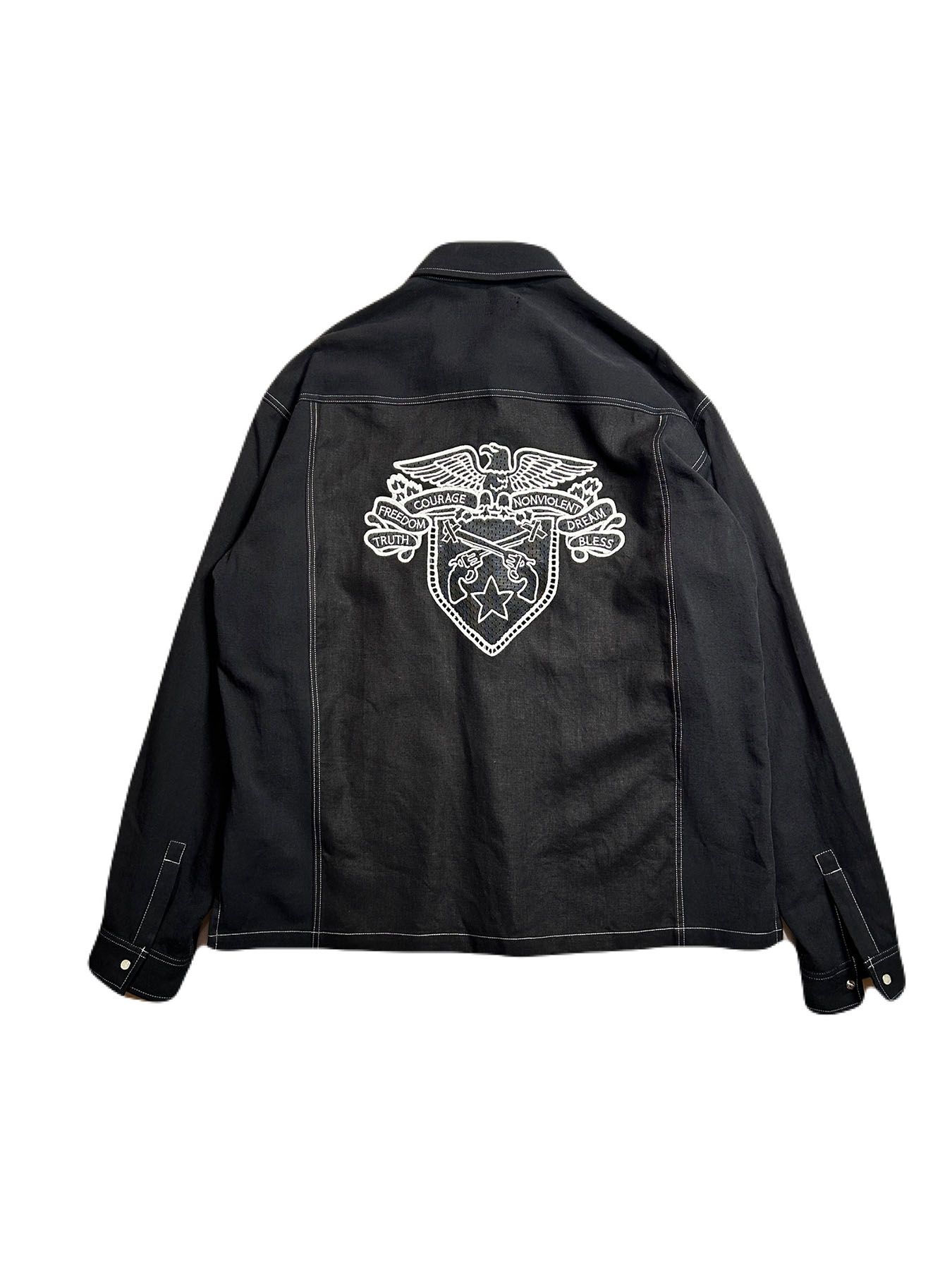 【予約品 8月10日(日) 締切 】EAGLE EMBLEM SHIRT / イーグルエンブレム シャツ / ブラック×ホワイト