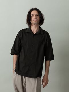 【予約品 2月1日(日) 締切】CUTSHIRTS / オープンカラーシャツ / スミクロ