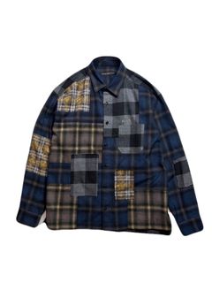 【予約品 3月9日(月) 18:00 締切】MULTI CHECK SH CRY / クリスタルクロスガン マルチ チェック シャツ / ネイビー