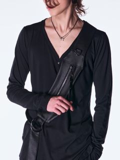 【予約品 6月29日(月) 締切】Emboss Silley Jersey Body Bag / ボディーバッグ / ブラック