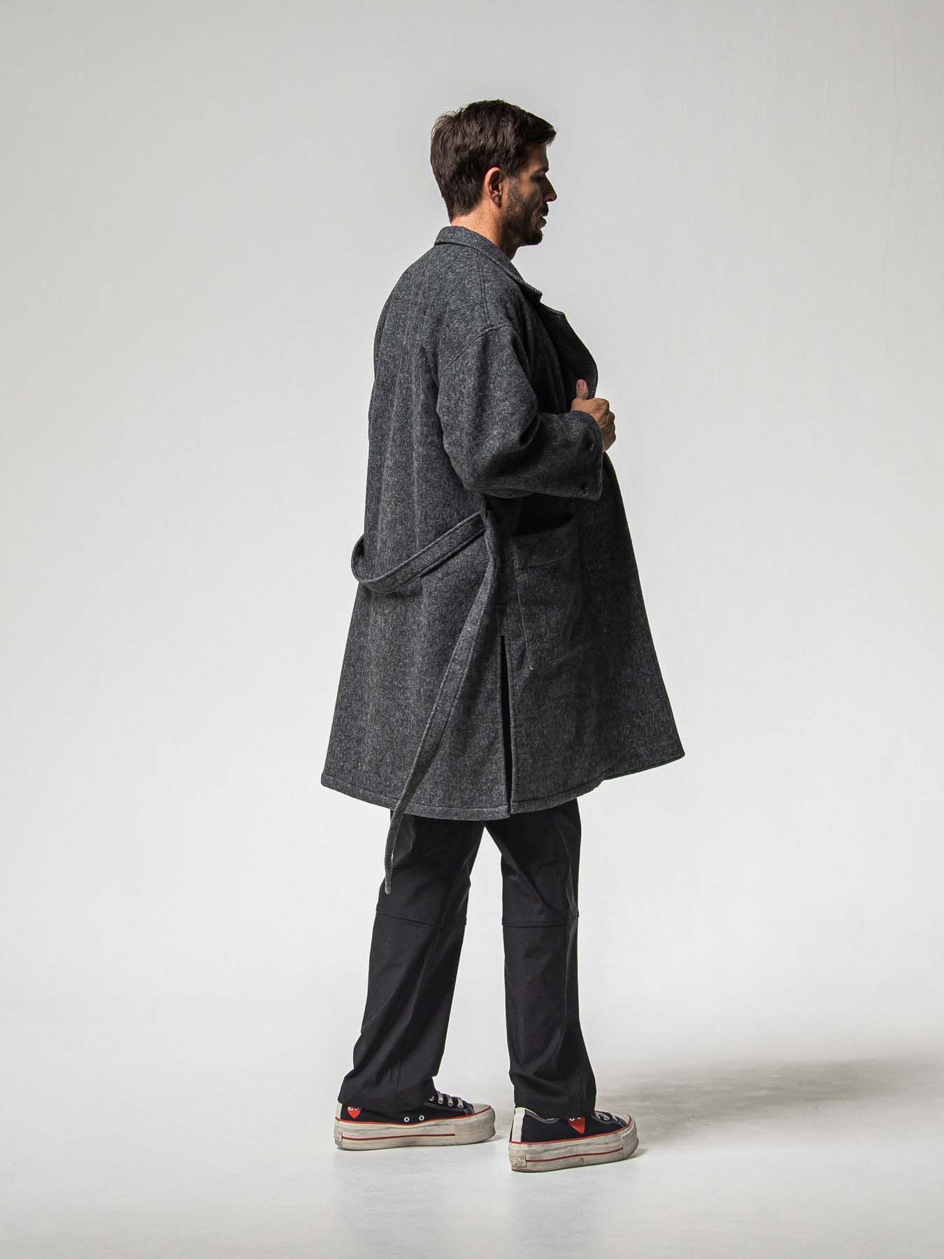 【予約品 】GOWN OVER COAT / ガウンオーバーコート / グレー