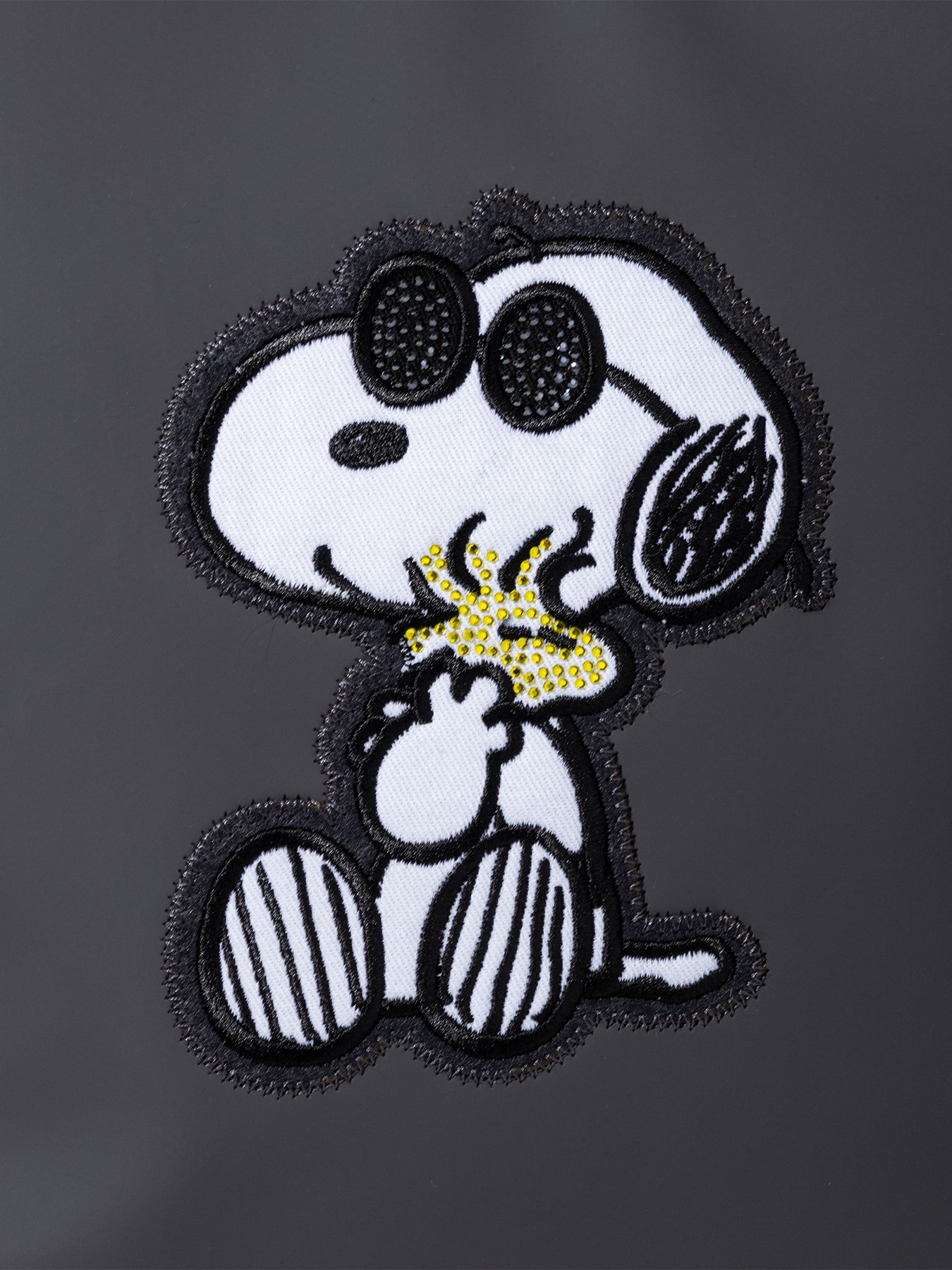 《スヌーピー コラボ》ラインストーン SNOOPY & WOODSTOCK ミニトートバック / グレー【PEANUTS × 1PIU1UGUALE3 RELAX】