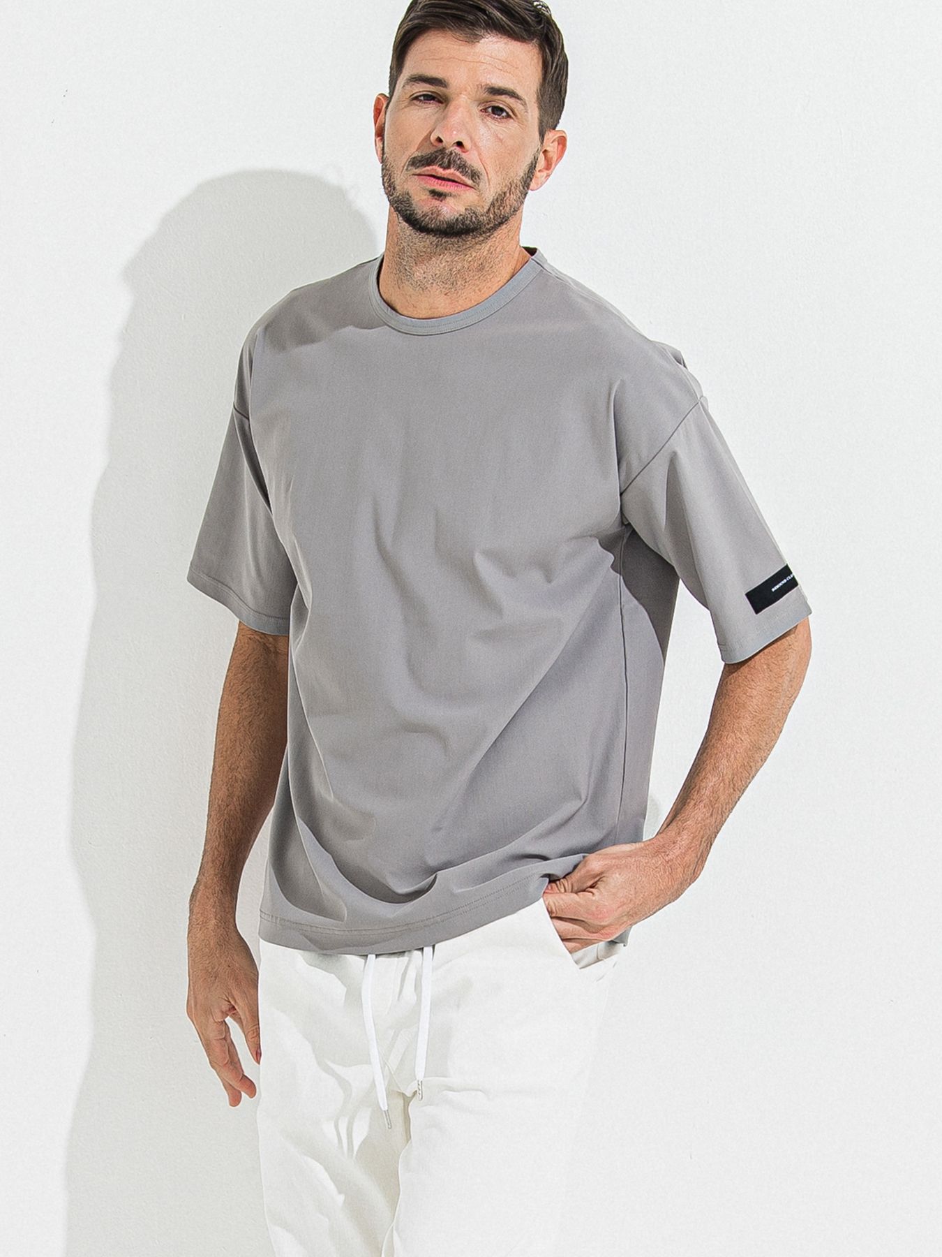 【予約品】NYLON OVER T /  ナイロンオーバーサイズTシャツ / グレー