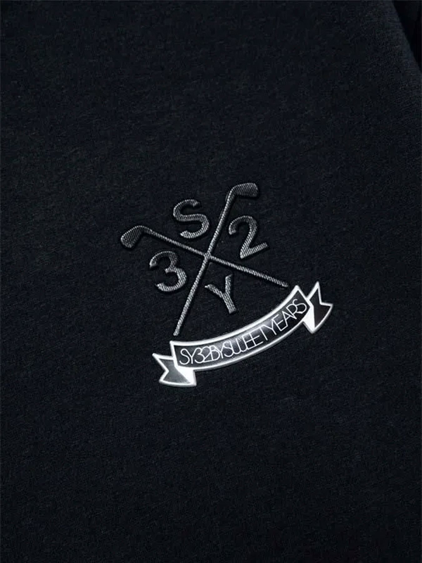 SOFT BULKY LAYERED HIGH NECK SHIRTS / レイヤードハイネック / ブラック【SY32 by SWEET YEARS GOLF】