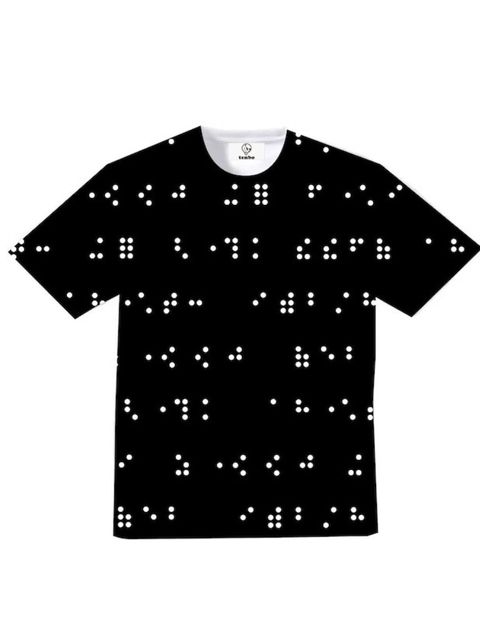 《予約・受注品》 点字 オーバープリント ドライTシャツ  【tenbo】 納期1~2週間大人S~XL キッズ120～160 サイズ
