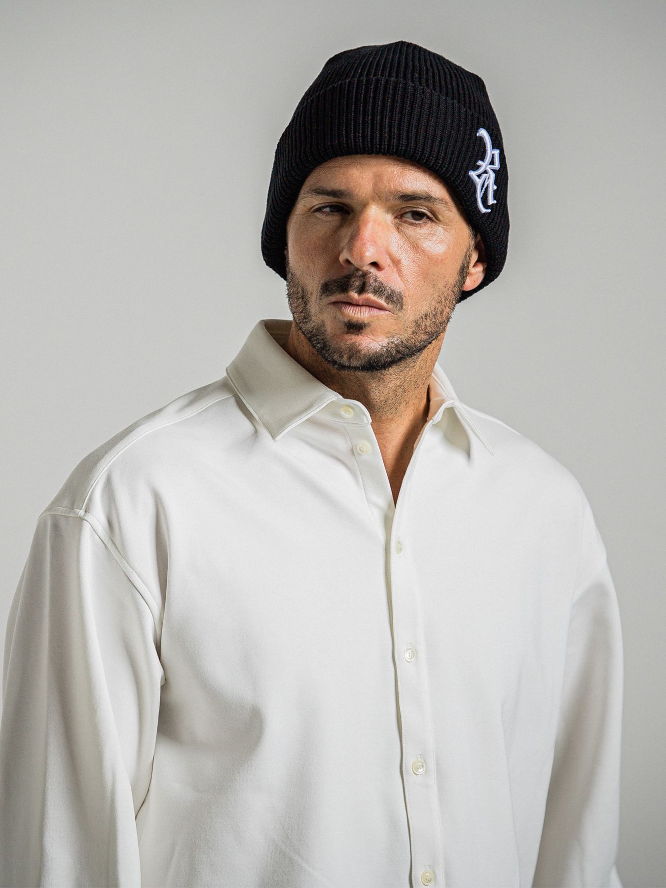 【予約品 9月6日(日) 締切】COTTON KNIT CAP / コットン ニットキャップ / ブラック×ホワイト