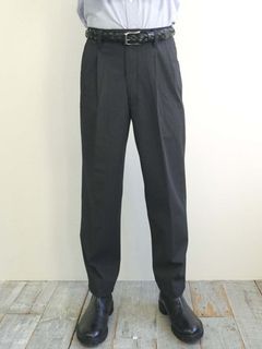 TC オフィサーパンツ 2タックチャコールグレーmade in Japan 【BROOKYM OVERALL】