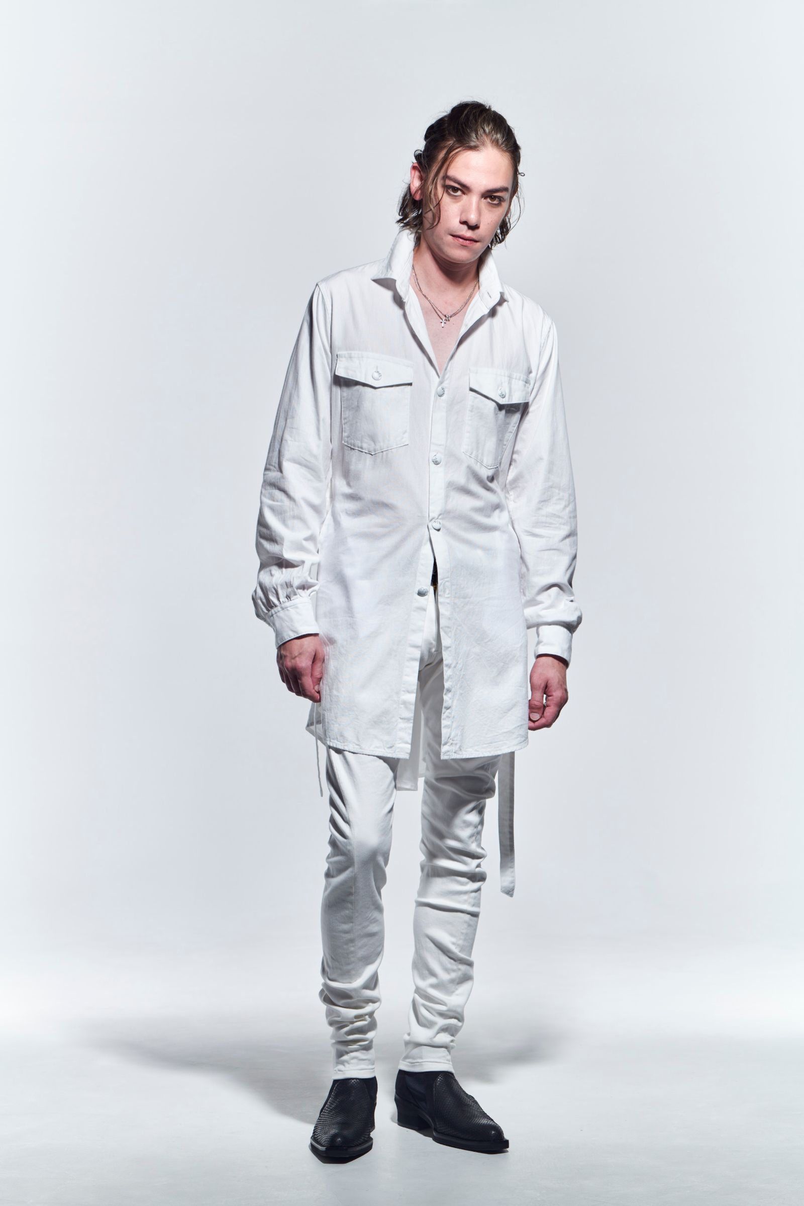 《予約品》 GatherSleevesShirts シャツ Dungaree / White 【kiryuyrik】 2月入荷予定