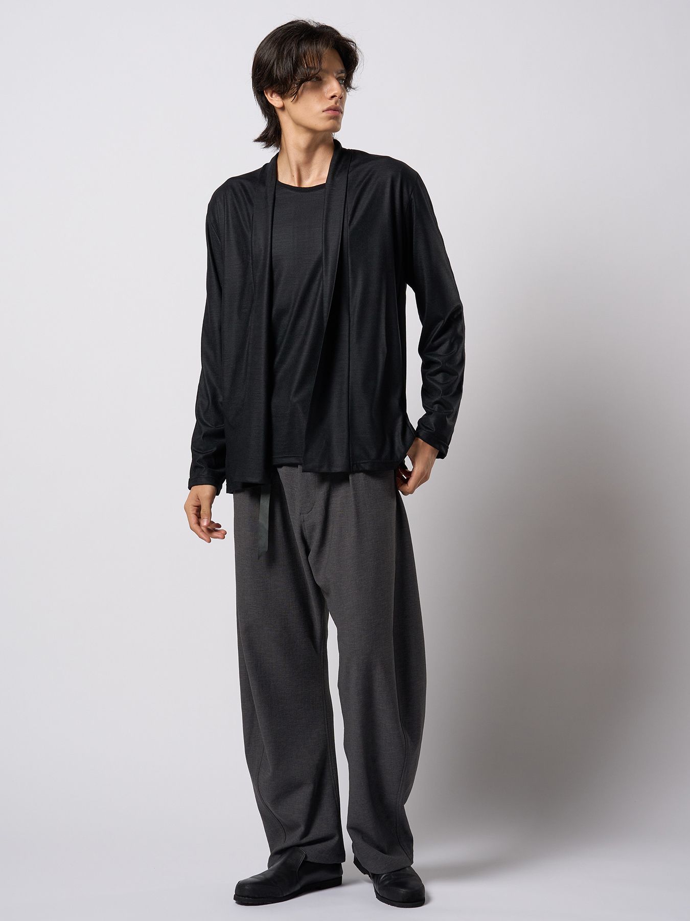 【予約品 9月23日(火) 締切】ex.comfy wool L/S / エクスコンフィーウール ロングスリーブ / ブラック