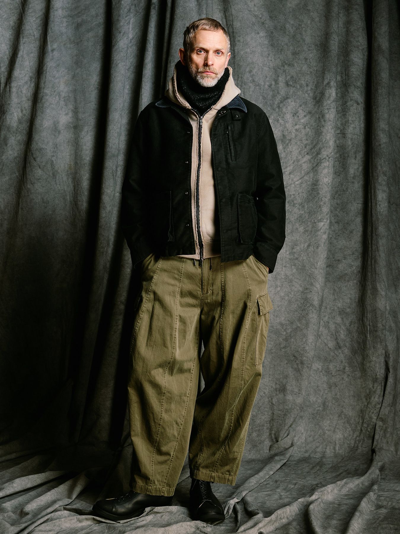 【予約品 4月19日(日) 18時締切】fancy yarn knit snood / ニットスヌード / ブラック