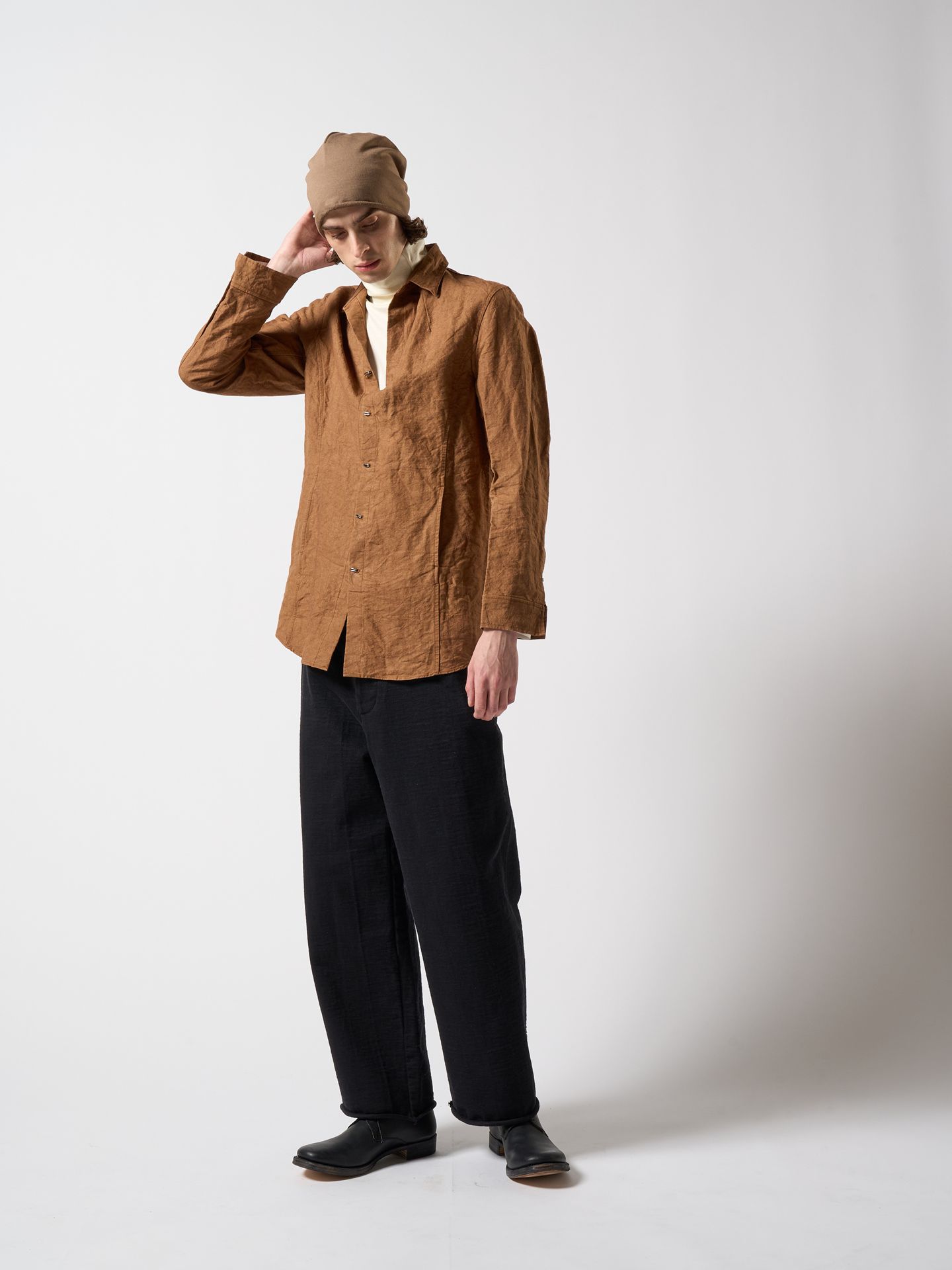 【予約品】 hook shirt coat / シャツコート / カーキ