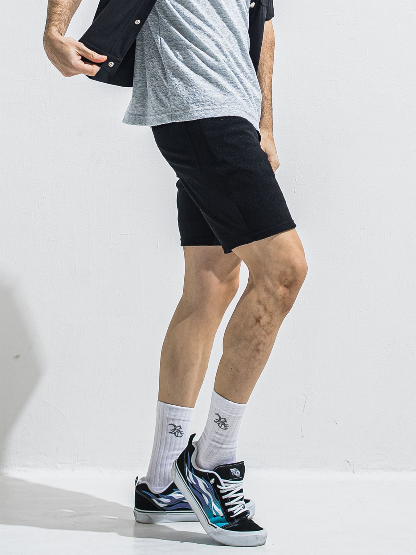 【予約品 2月15日(日) 18:00 締切】VINTAGE PILE SHORTS / パイルショートパンツ / ブラック