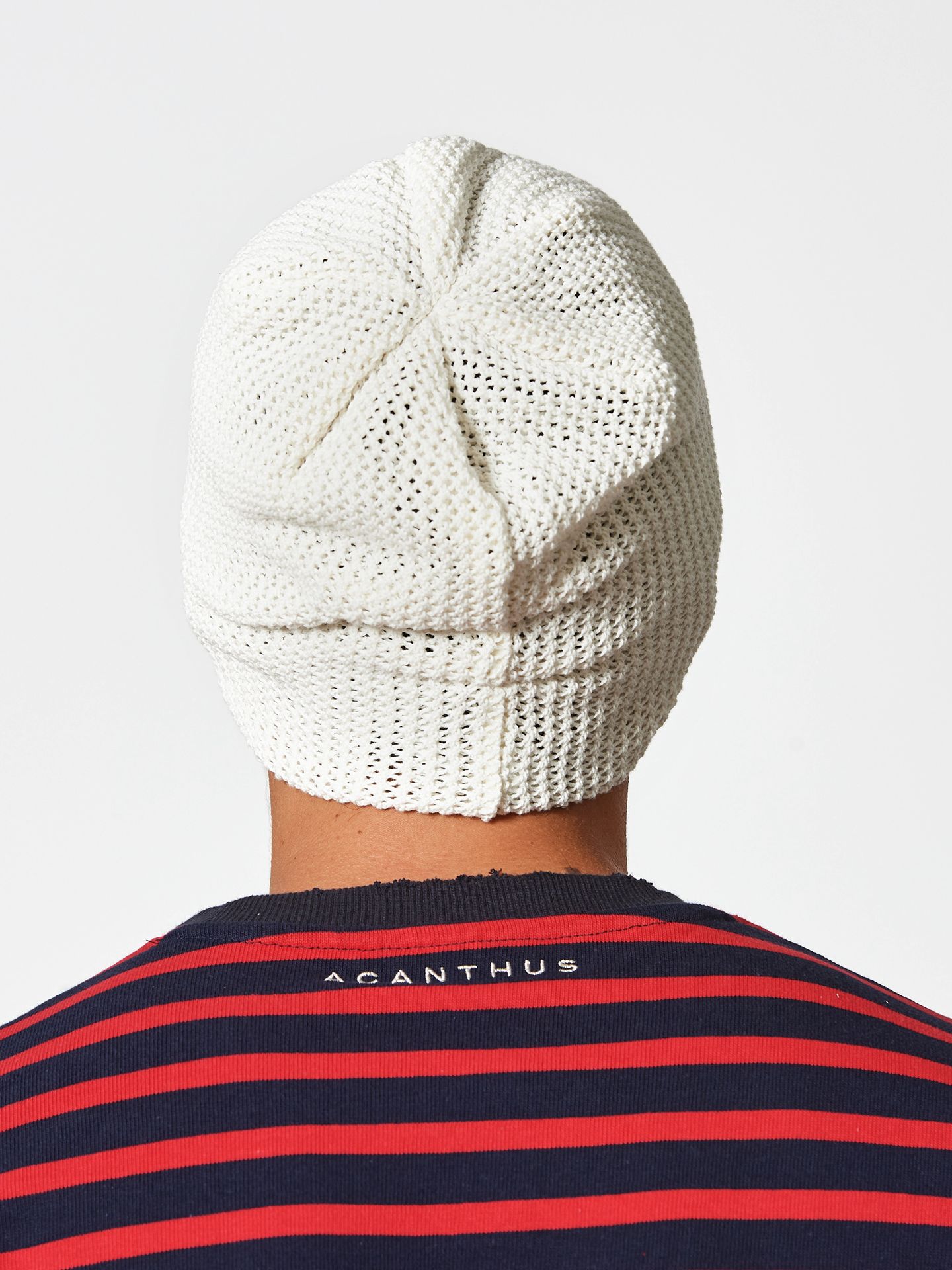 muta Mesh Back Pool Knit CAP / ニットキャップ / ホワイト 【Acanthus×muta】