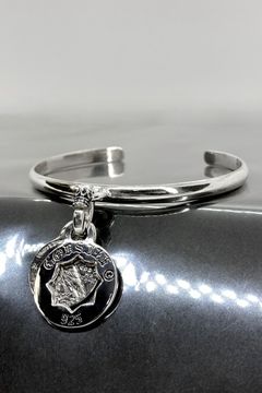 《受注生産》 BANGLE BRACELET [CUT OUT FLOWER with COIN] LOGO バングル 【GOD SIZE】 注文から3～4週間後入荷予定