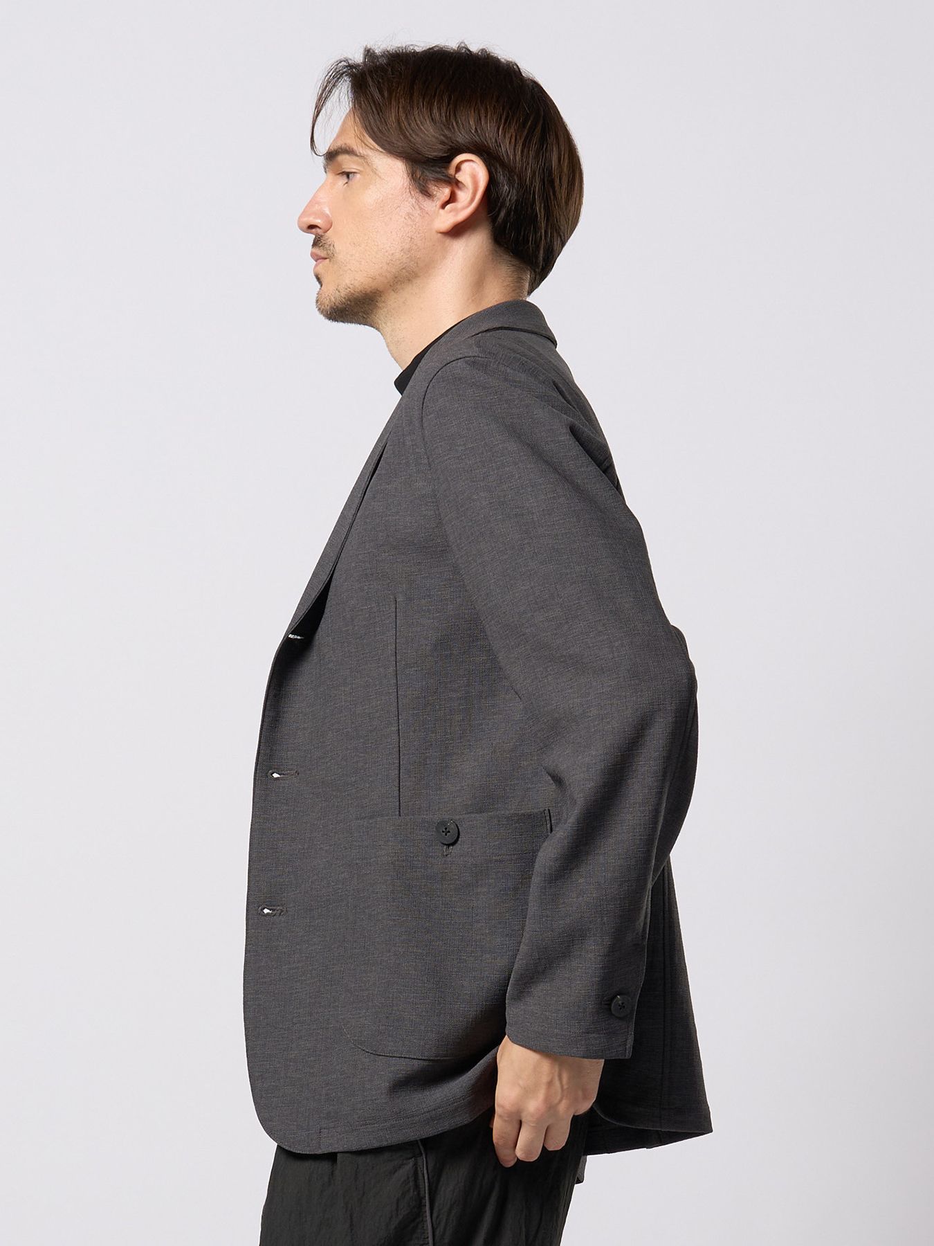 【予約品 9月23日(火) 締切】relax single jacket / リラックス シングルジャケット / チャコール