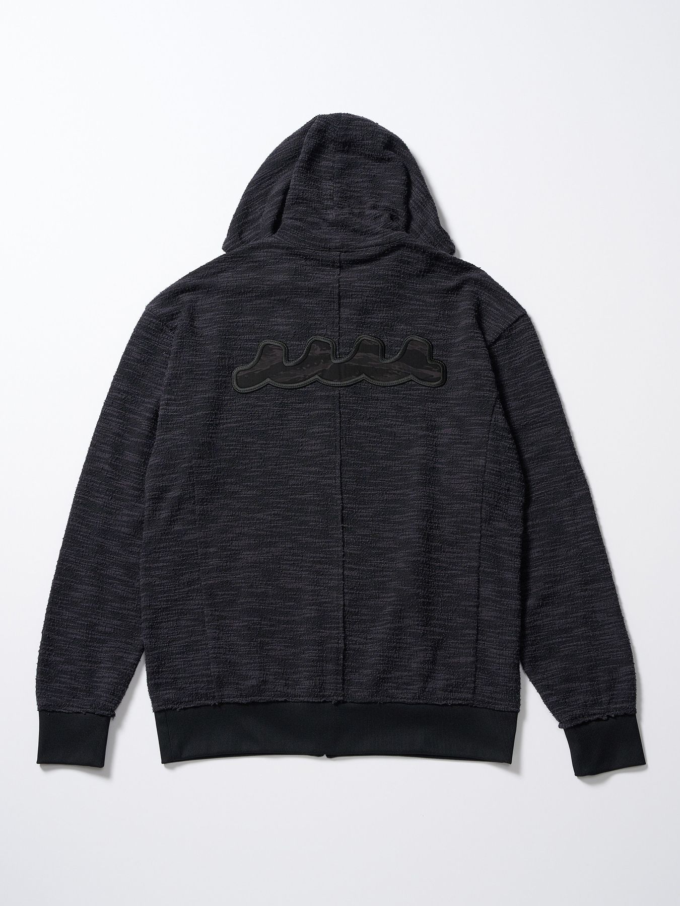 【予約品 1月25日(日) 締切】muta × wjk collection：knit jacquard relax parker / ニットジャガード リラックスパーカー / ブラック