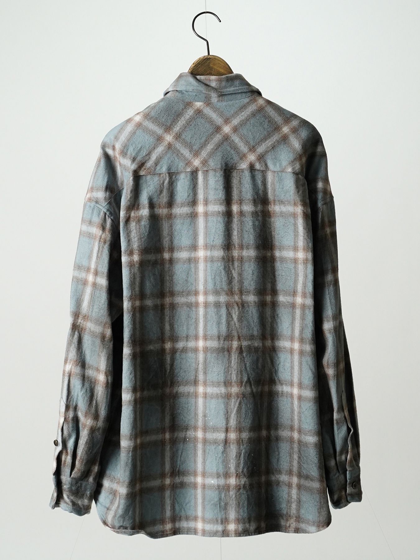 【予約品 7月5日(日) 締切】HAZE FLANNELSHIRTS dirty / フランネルチェックシャツ / ダーティーサックス