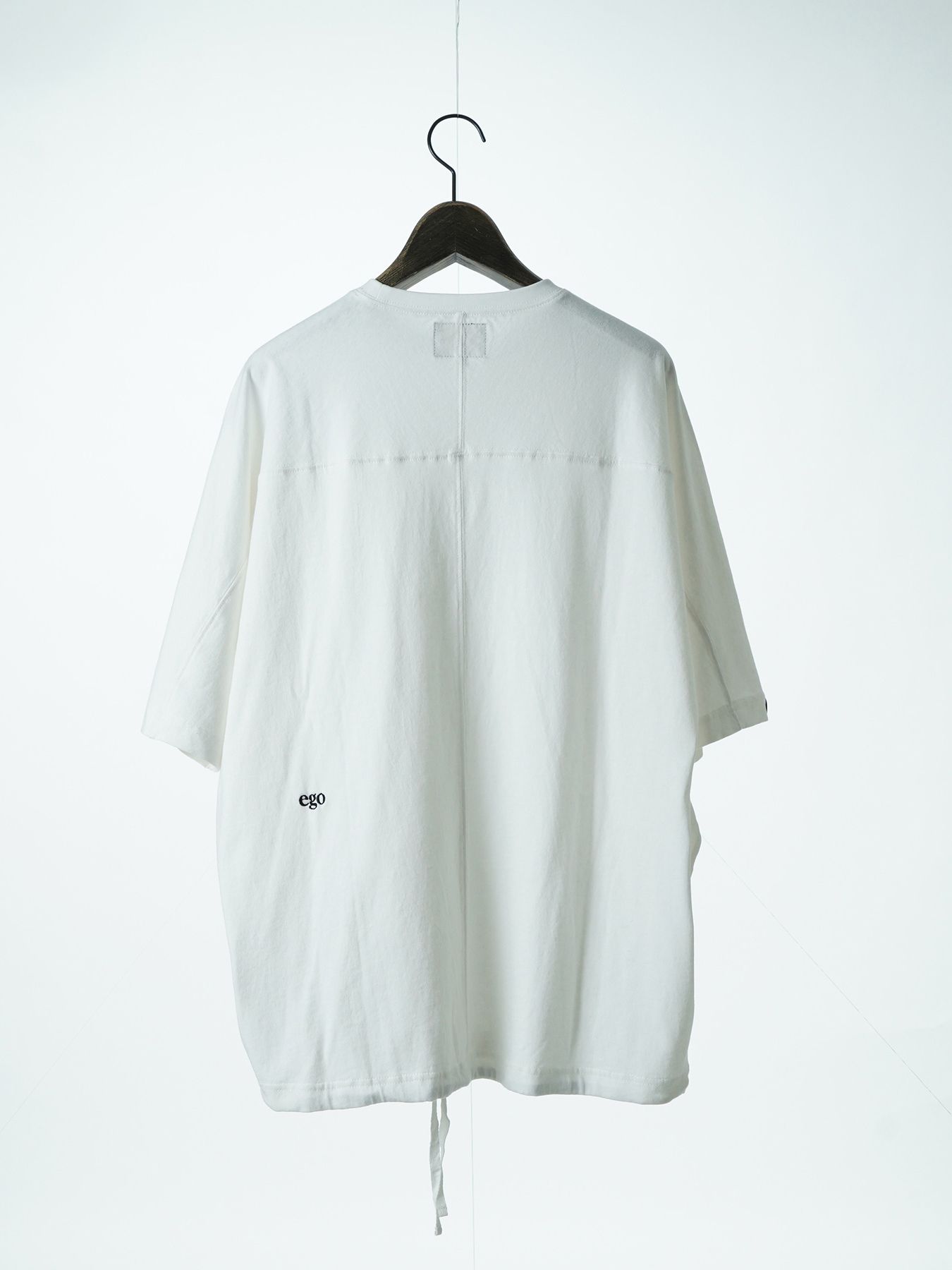 【予約品 2月1日(日) 締切】KITE TEE embroidery / 刺繍 ニットT / ホワイト