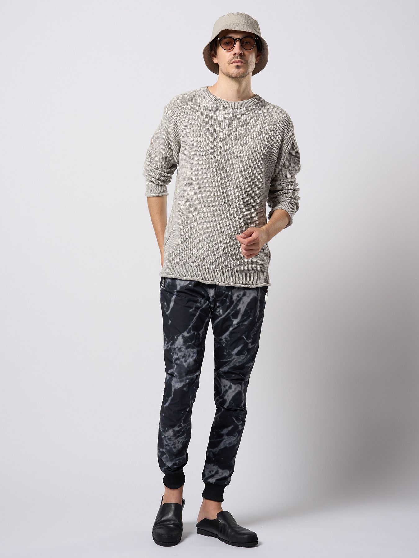 【予約品 9月23日(火) 締切】combination slip-on shoes / コンビネーション スリッポンシューズ / ブラック