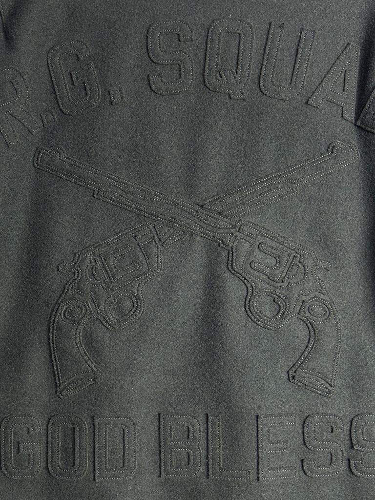 100S MELTON JKT / オールブラックブラック