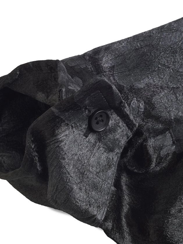 モディファイBIG-シャツ 花柄ストールロングシャツ