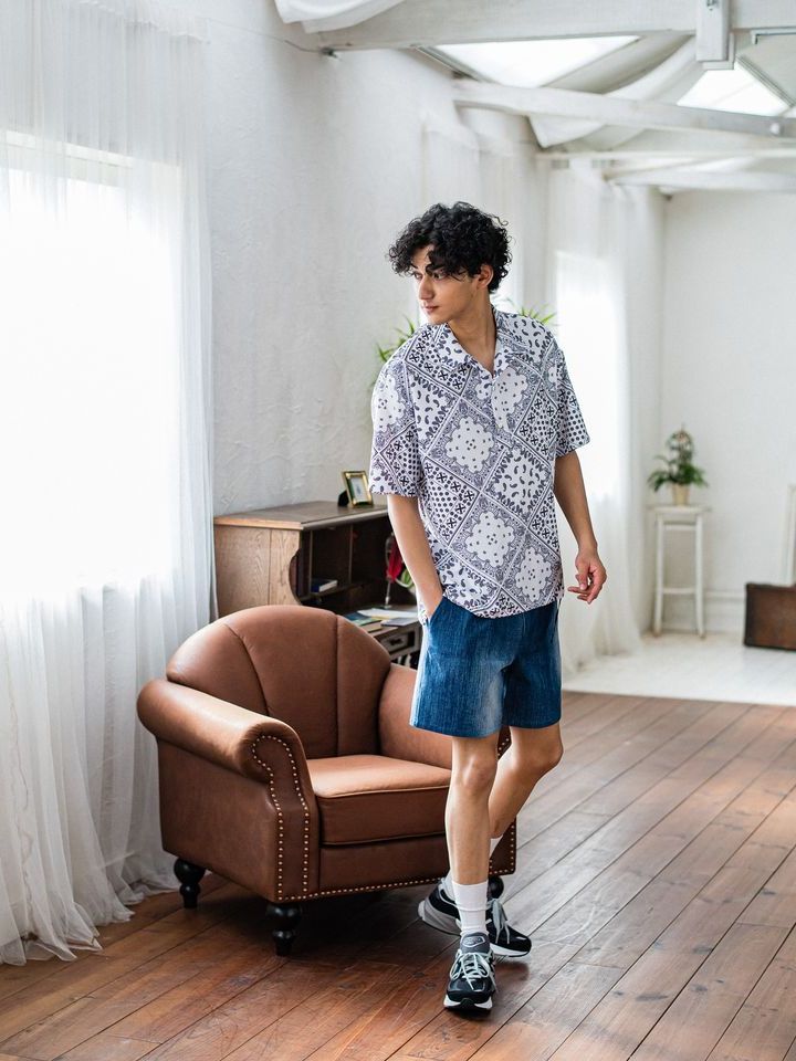 《予約品3月3日18：00締め》 RUSH OVER POLO / ラッシュガードポロシャツ / バンダナホワイト