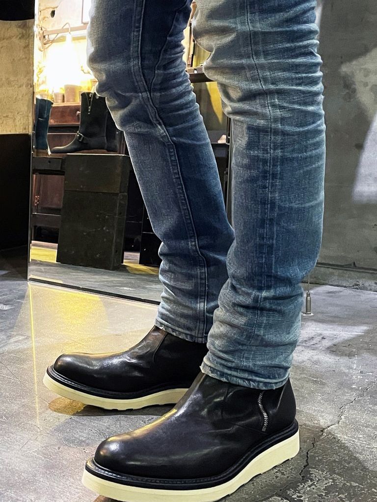 Pit Vegitable Full Tanned Shrinked Horse Riders Boots / ピットフルタンニン シュリンク ホースハイド 『ライダース ブーツ』TRASH