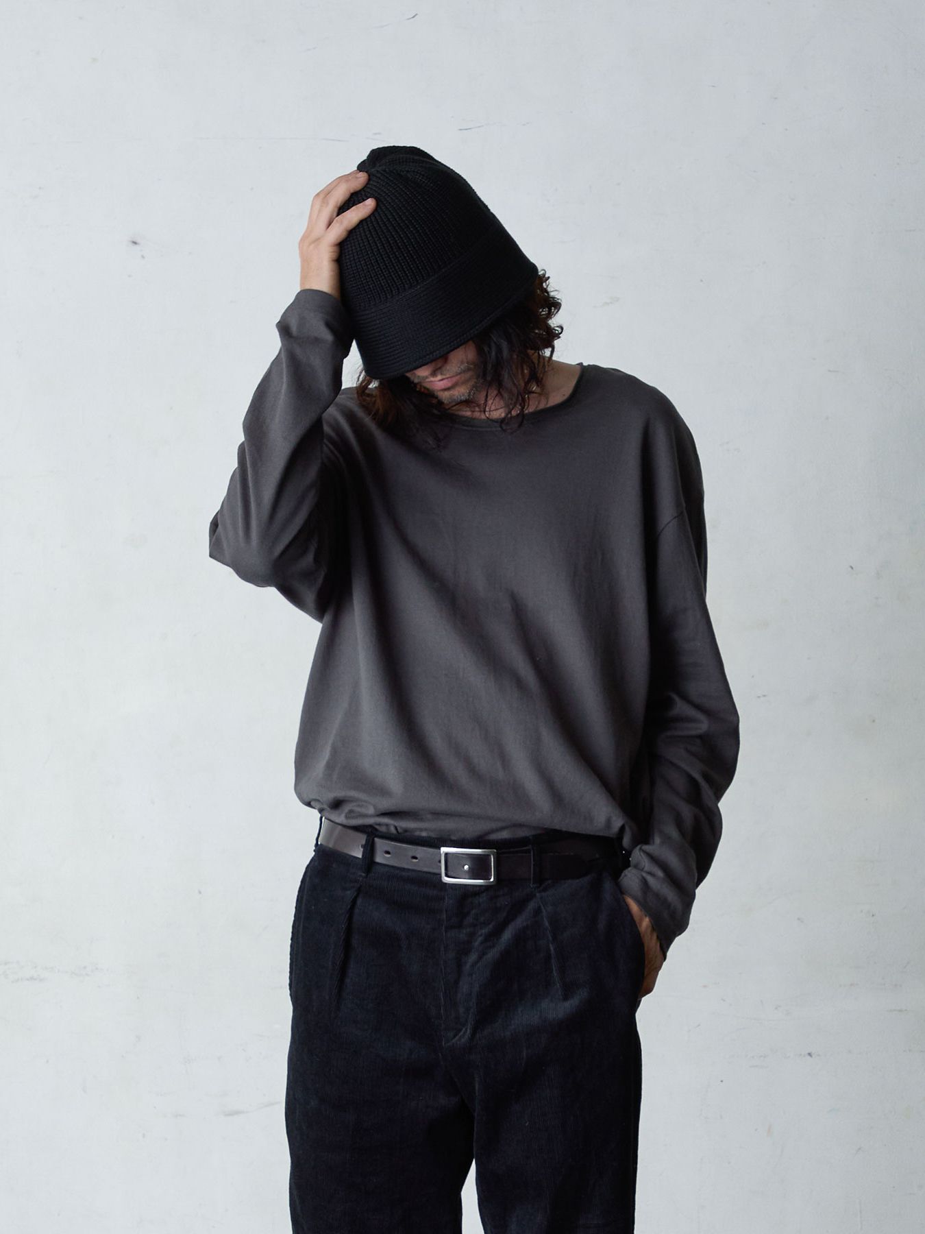 【予約品 5月27日(水) 締切】LONGCHILL / 長袖Tシャツ / チャコール