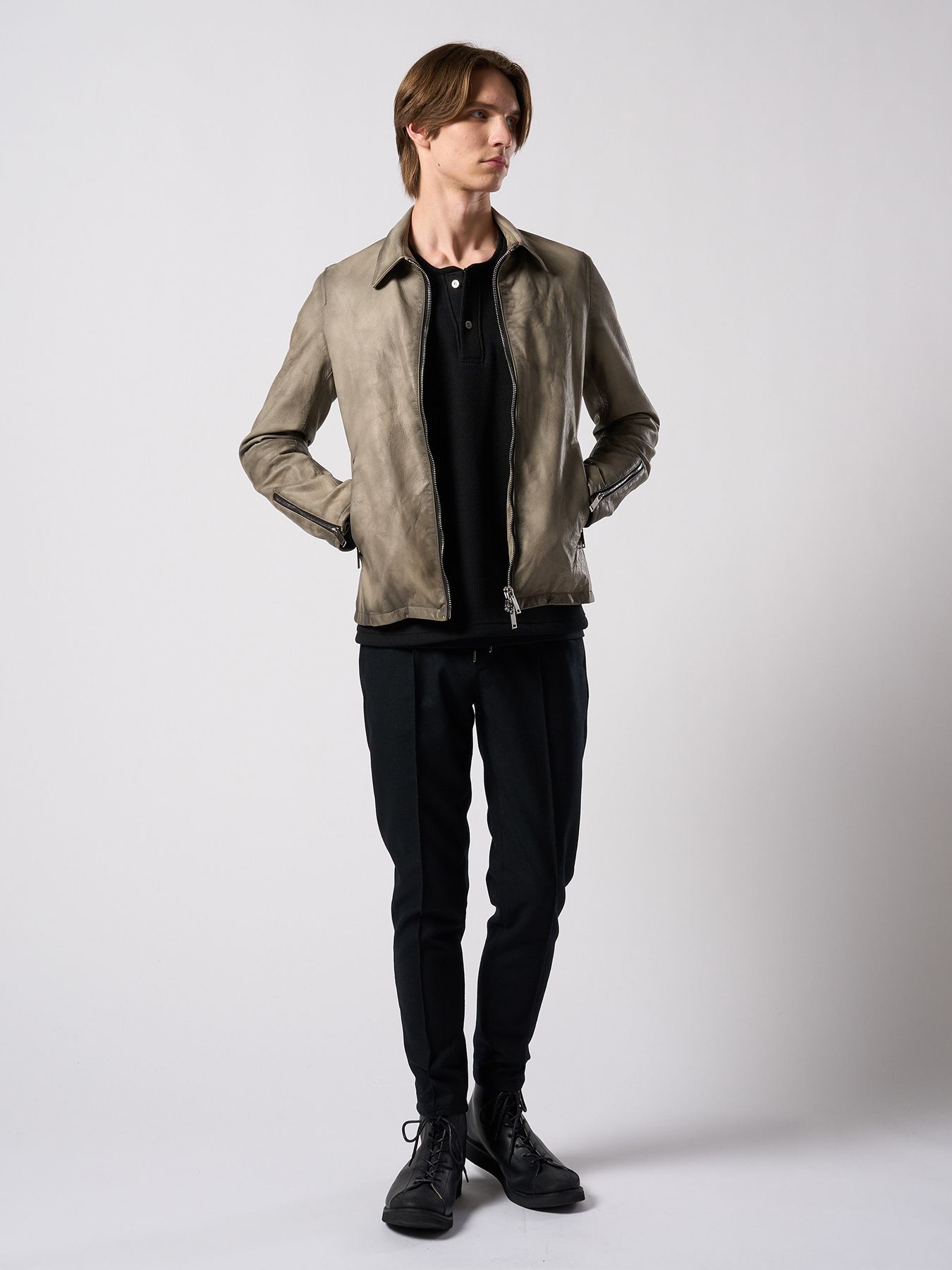 【予約品 4月19日(日) 18時締切】back boa thermal henley L/S / バックボア サーマル ヘンリーネック ロングスリーブ / ブラック