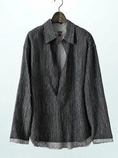 【予約品 11月9日(月) 締切】WAVEPULLOVER / ジャガードストライプ プルオーバー / ブラック