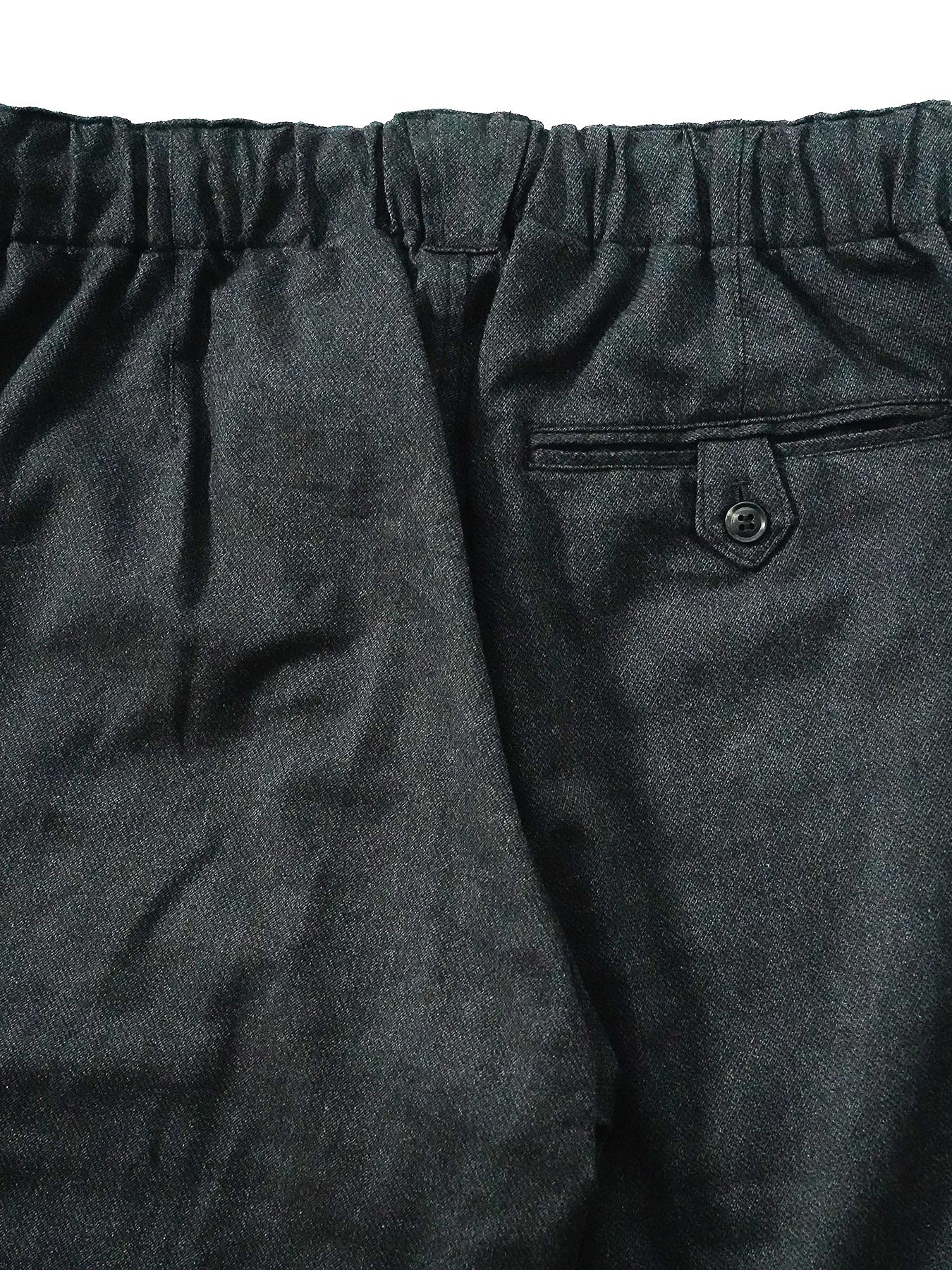 【予約品 6月2日(月) AM10時 締切】ZEUSSTRETCH / ワイドトラウザーズ / 杢チャコール