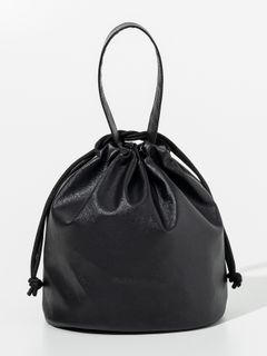 SAFFIANO DRAWSTRING BAG / ブラック