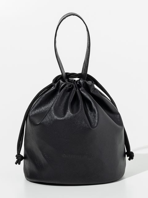 SAFFIANO DRAWSTRING BAG / ブラック