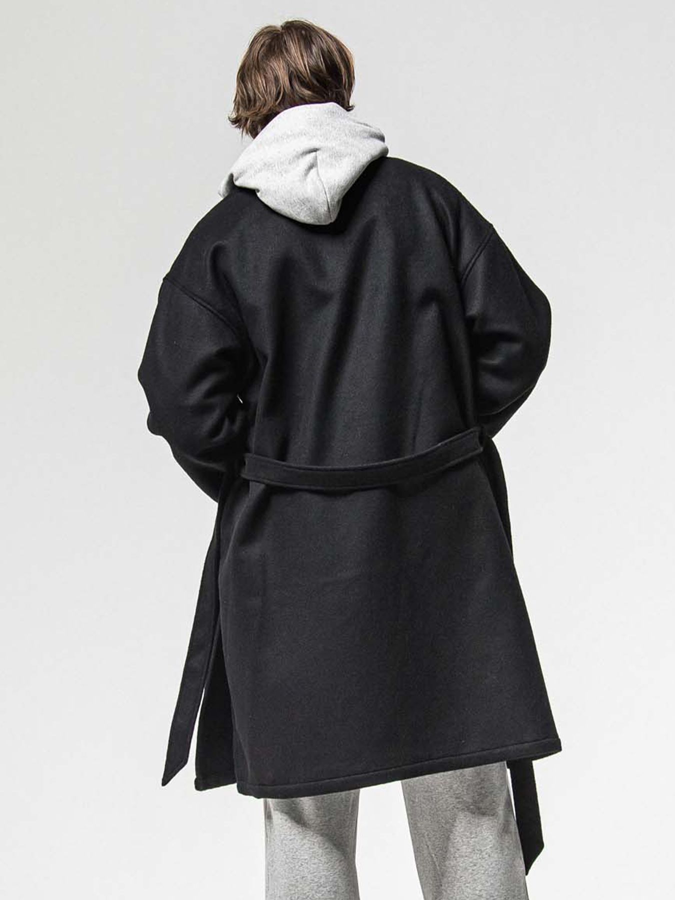 【予約品 】GOWN OVER COAT / ガウンオーバーコート / ブラック