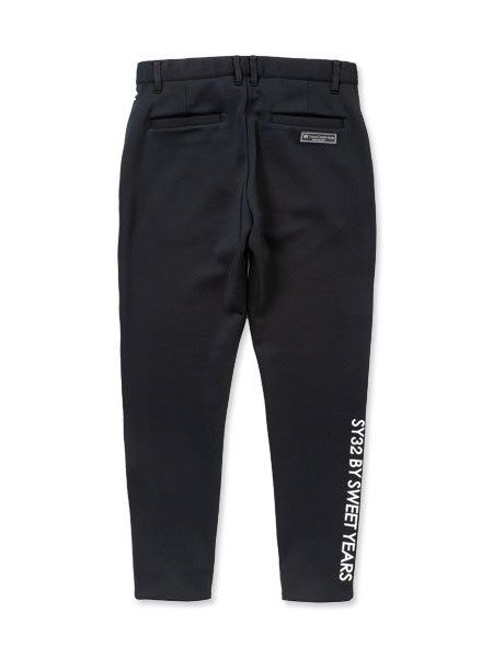 DOUBLE FACE CARDBOARD PANTS / ストレッチパンツ / ブラック 【SY32 by SWEET YEARS GOLF】