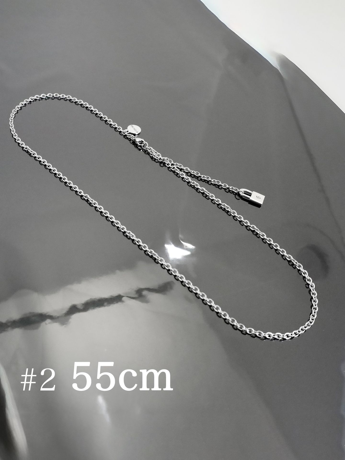 《受注生産》GODSIZE® PADLOCK STAINLESS CHAIN #2 55 / ゴッドサイズ® パドロック ステンレスチェーン #2 55 / 注文から1～2週間後入荷予定