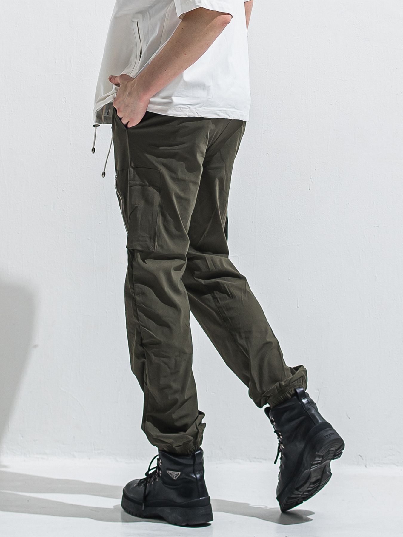 【予約品 2月15日(日) 18:00 締切】DAVID NYLON CARGO PANTS/ ミリタリーナイロンカーゴパンツ / カーキ