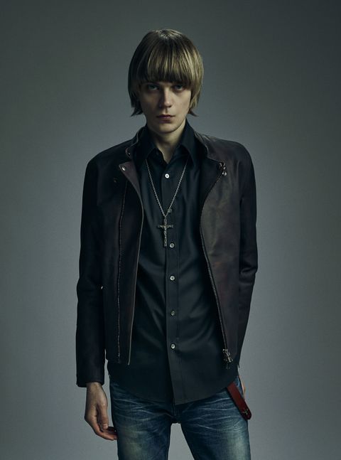 Full tanned Calfskin Garment Burning Dyed Semi Double Riders / カーフスキン  セミダブルライダース / ELEVEN（イレブン）クリムゾンレッド