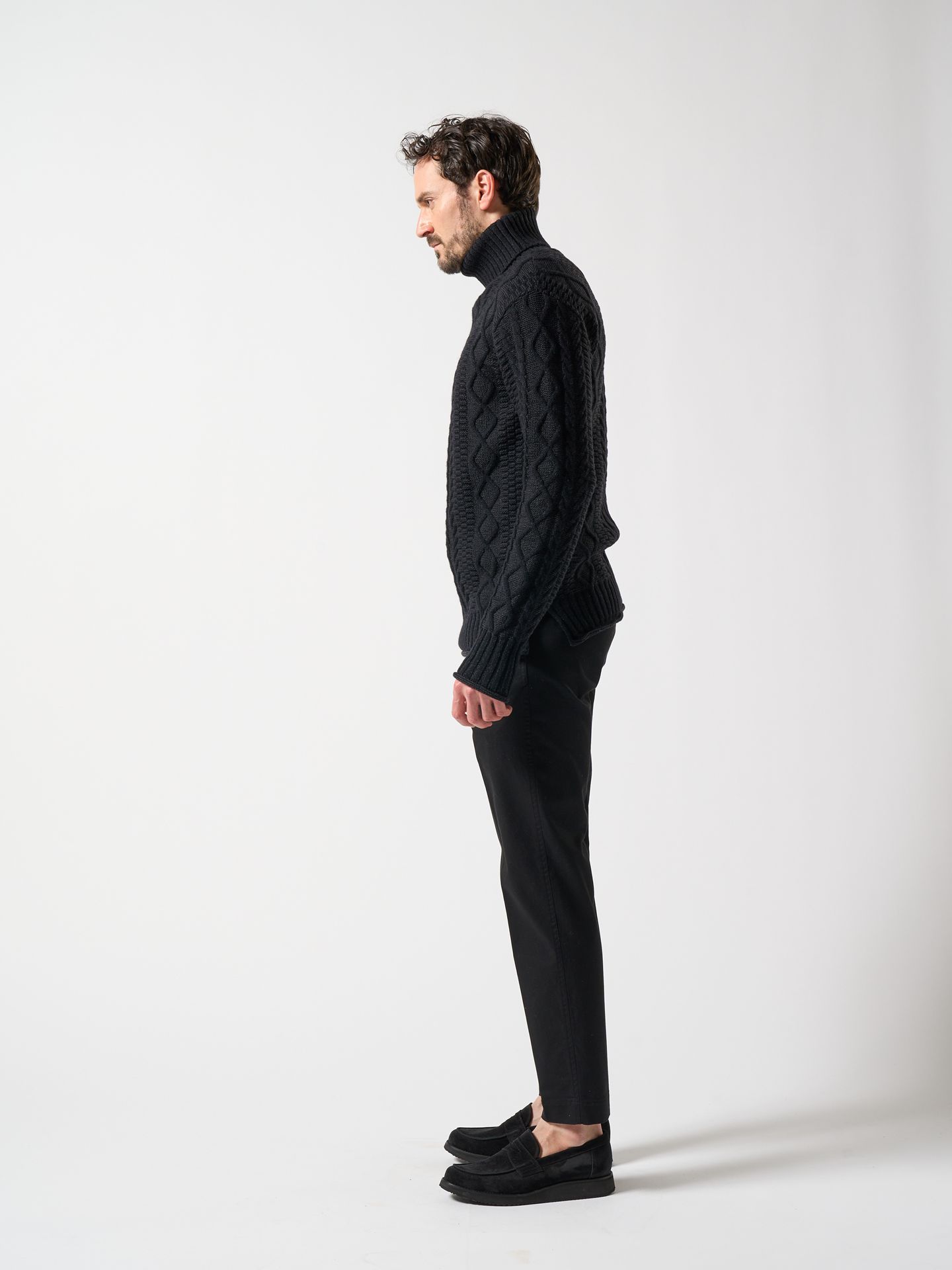 【予約品】 pressed tapered chino / チノパンツ / ブラック