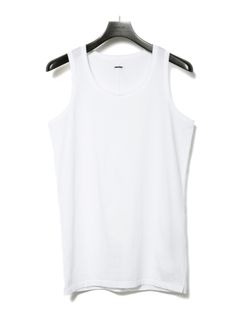 【予約品 9月27日(日) 締切】30/-ナチュラルソフト天竺 タンクトップ / WHITE