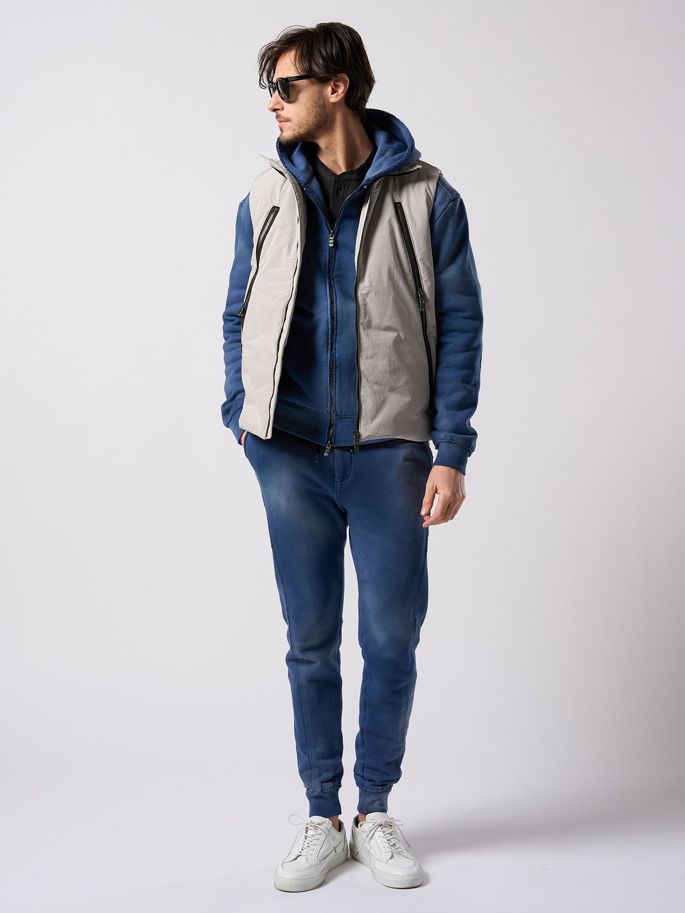 【予約品 4月19日(日) 18時締切】solid zip vest / ソリッド ジップベスト / フェードグレー