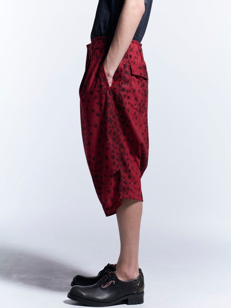 コラボ Saruel Bondage Short Pants / RedLeopard 【BLACK HONEY CHILI COOKIE × kiryuyrik】