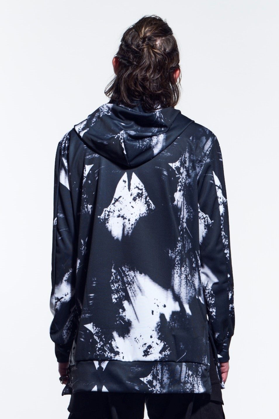 《予約品》 ZippHoodie パーカー InkJetPrintJersey / Black&Grey 【kiryuyrik】 5月入荷予定