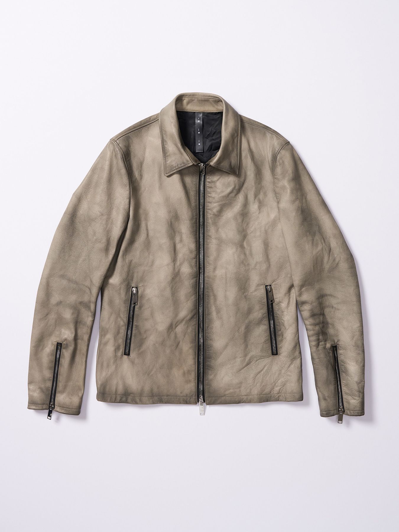 【予約品 4月19日(日) 18時締切】leather single riders / レザーシングルライダース / ダストベージュ