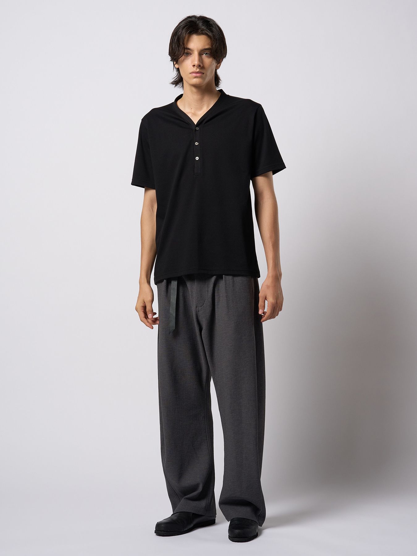 【予約品 9月23日(火) 締切】relax banana slacks / リラックス バナナスラックス / チャコール